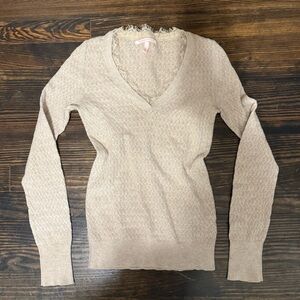 Victoria's Secret Beige V-Neck Sweater